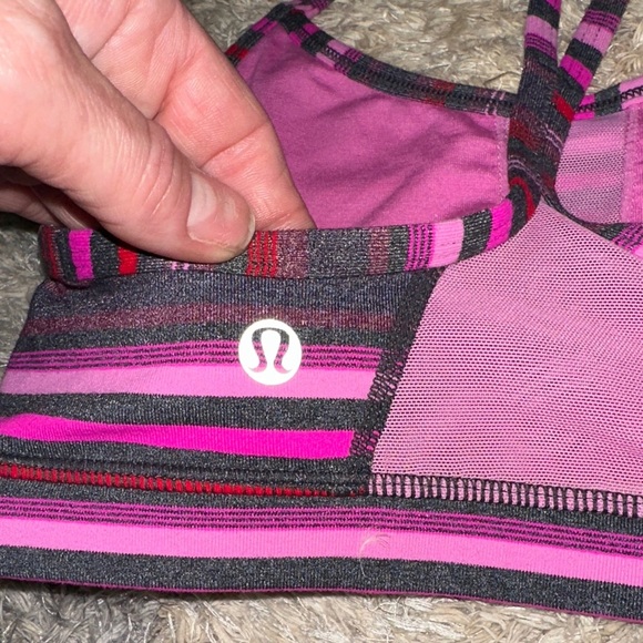 Lululemon Athletica Pink purple power Y Sports Bra Sz 2 small​ - Picture 5 of 7